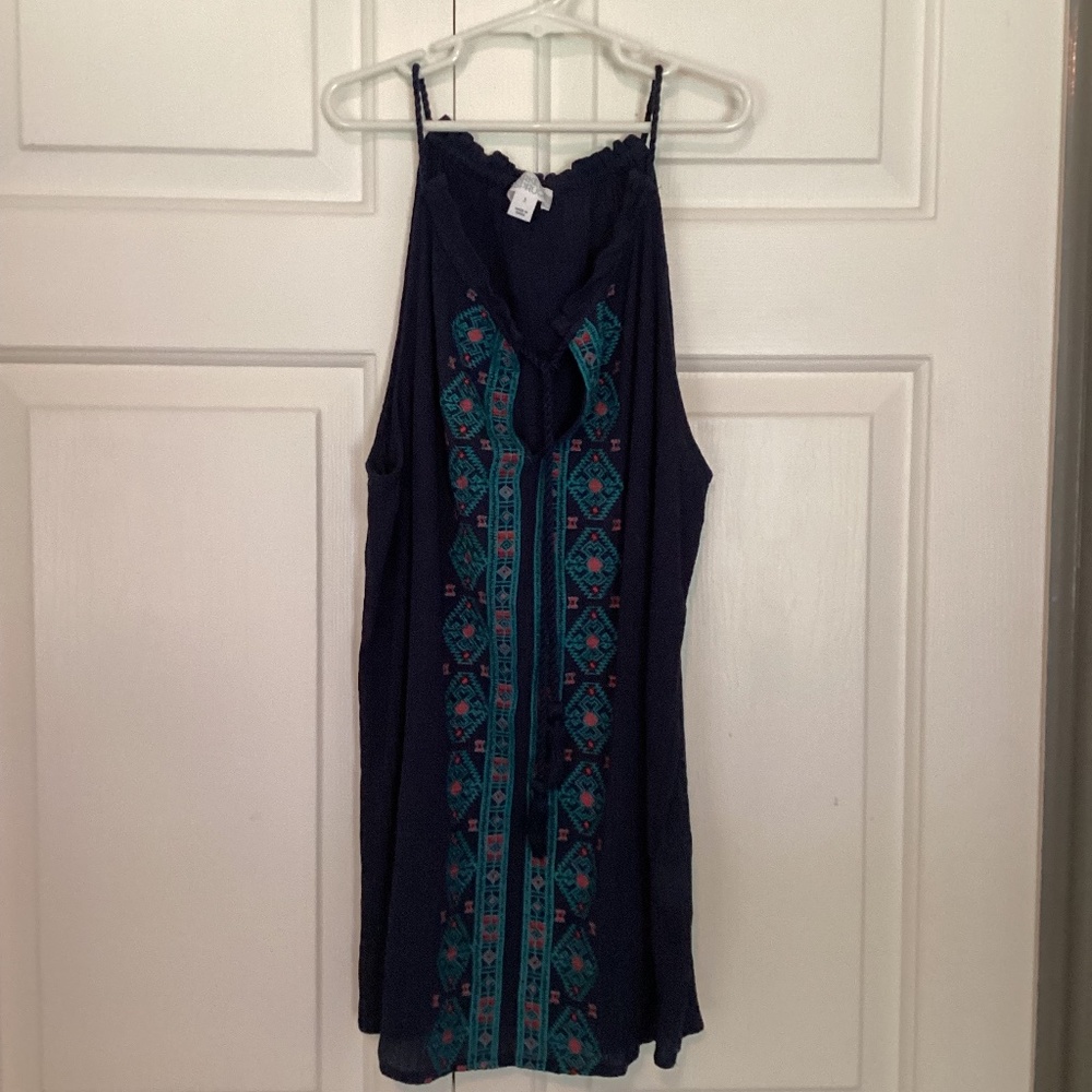 Market & Spruce navy tank